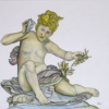 Fillette à la coquille, 2008 (nach der Skulptur von Léopold Morice in Paris auf der Pont Alexandre III, 1897-1900) (mit Beschreibung)