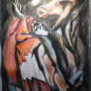Elias' Himmelfahrt, 2017 (nach dem gleichnamigen Bild von Hans Feibusch, 1936, Öl auf Leinwand, 127 x 61 cm, gehörte zur Entarteten Kunst) (mit Beschreibung)