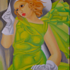 Junges Mädchen mit Handschuhen, 2008 (nach dem gleichnamigen Bild von Tamara de Lempicka, 1929)