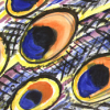 Pfauenfedern, 1998 (für Annikas Ausstellung „Tiere und Muster“)