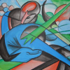 Träumendes Pferd, 2009 (nach dem gleichnamigen Bild von Franz Marc, 1913) (mit kurzer Beschreibung)