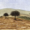 Zwei Bäume auf dem Feld, 1996