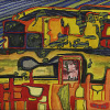 Le fleuve jaune - Der gelbe Fluß, 1996 (nach dem gleichnamigen Bild von Hundertwasser, 1957 - 1963)