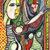 Mädchen vor einem Spiegel, 1997 (nach dem gleichnamigen Bild von Pablo Picasso, 1932)