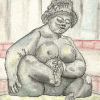Wilhelmine von Westerland, 1998 (nach einer Skulptur von Ursula Hensel-Krüger in Westerland auf Sylt) (mit kurzer Beschreibung, mit Verweis auf weiteres Werk)