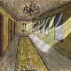 Flur mit wehenden Vorhängen, 1996