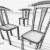 Drei Stühle, 2004 (mit Beschreibung, mit weiteren Bildern, mit Verweis auf weiteres Werk)